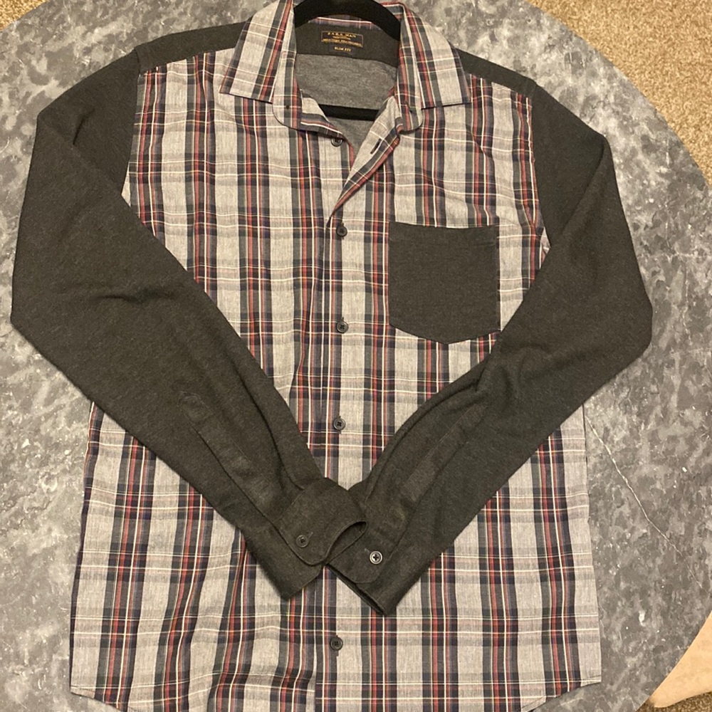 Zara Man Couture Denim Slim Fit M Button Down